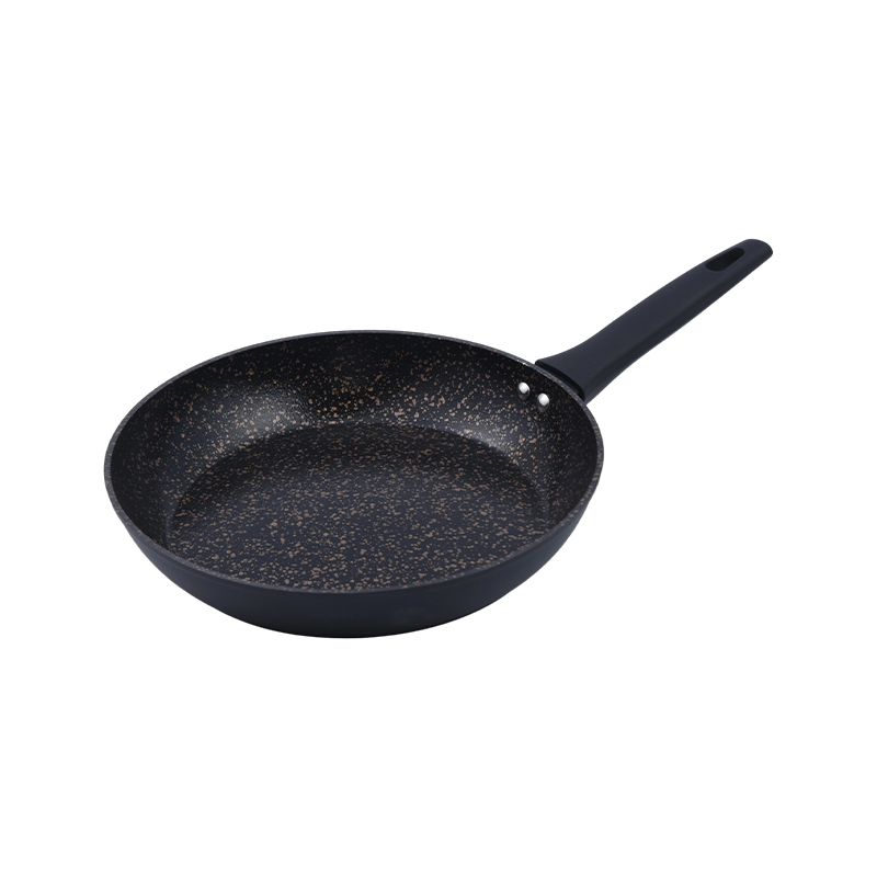 Forged aluminium fry Pan mei Black Gold Marble Ceramic coating