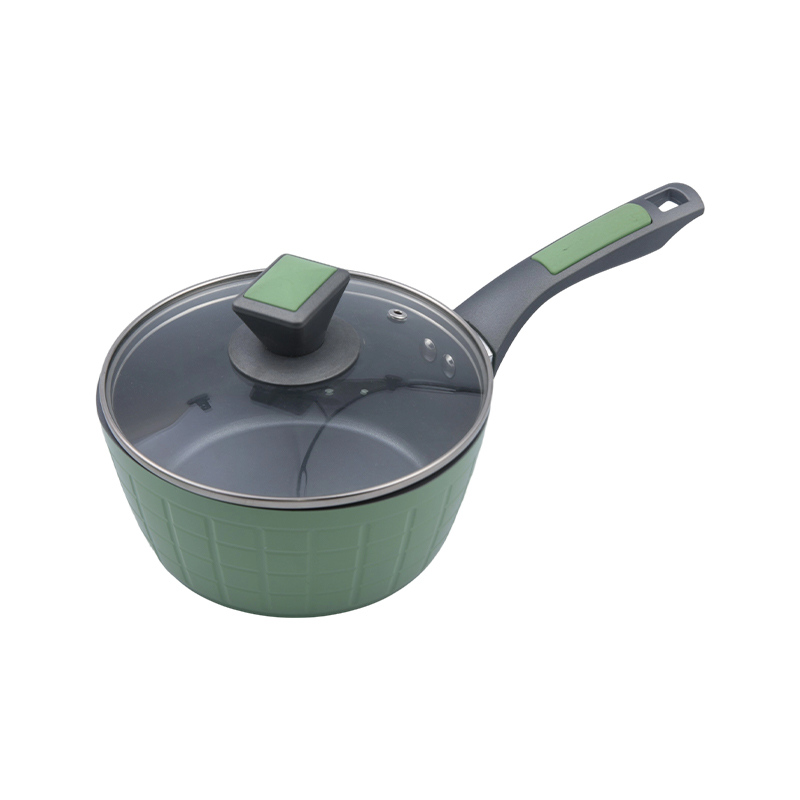 Smeden aluminium fry Pan mei blauwe keramyske coating