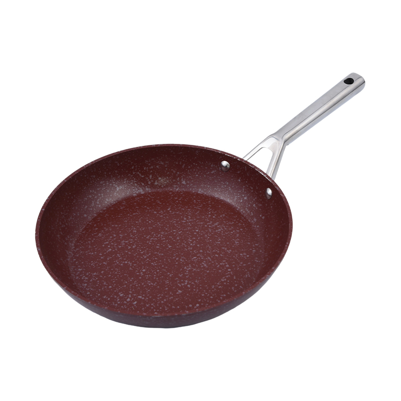 Smeden aluminium Fry Pan mei RVS handgreep