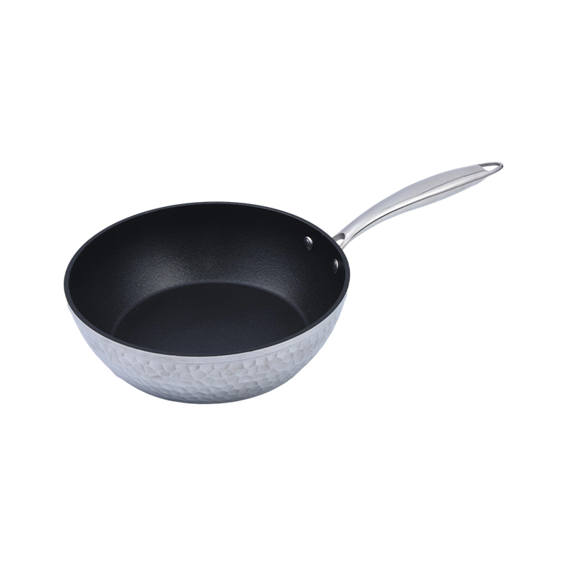 Smeden aluminium fry pan mei mei hammer textured