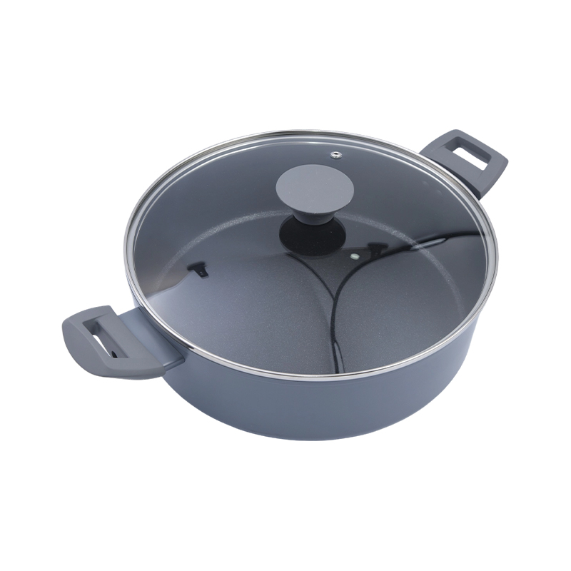 Smeden aluminium rjochte ûndjippe casserole