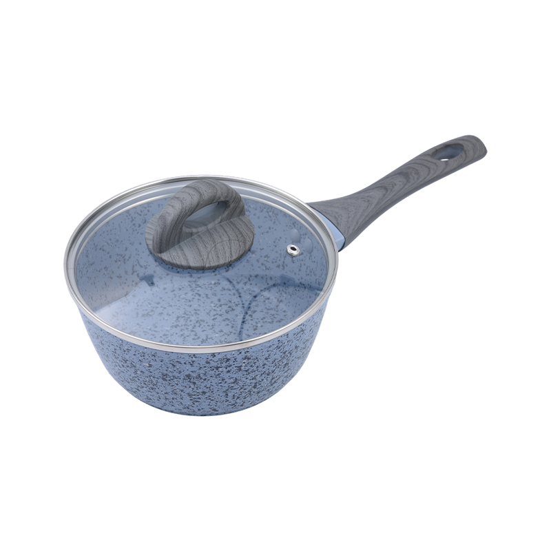 Smeden aluminium saus pan mei blauwe graniten