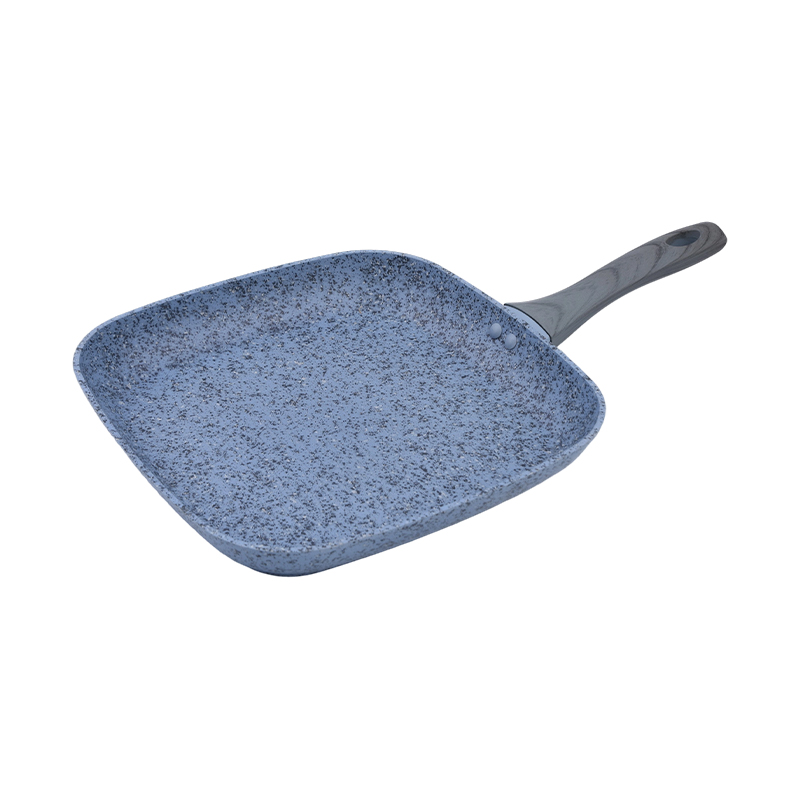 Smeden aluminium Cookware Set mei blauwe graniten nonstick coating