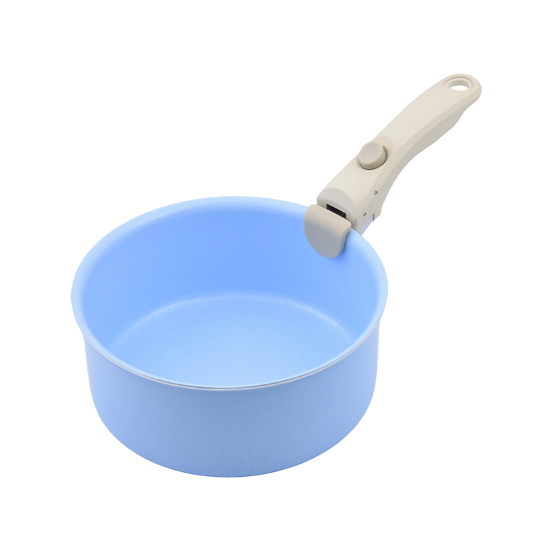 Yndrukt aluminium saus pan mei útnimbere handgreep
