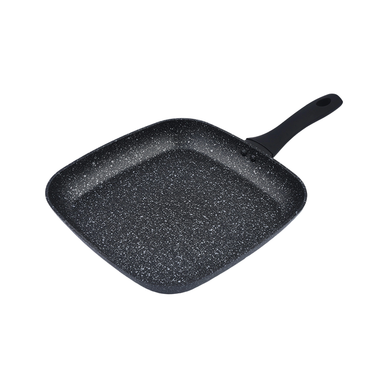 Smeden aluminium grillpanne mei swart marmer